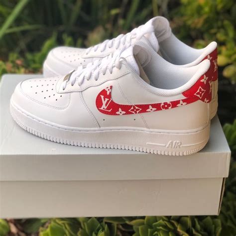 red louis vuitton air forces